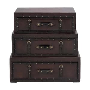 Brown Wood Traditional Chest