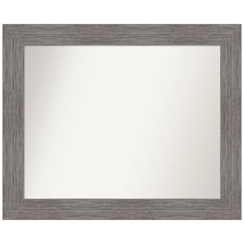 Pinstripe Plank Grey 33.5 in. W x 27.5 in. H Non-Beveled Bathroom Wall Mirror in Gray price history on PriceWatchPro