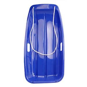 35 in. x 18 in. x 4 in. Downhill Winter Toboggan Snow Sled with Rope, Blue (1-Piece)