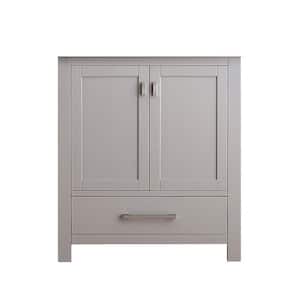 Modero 30 in. W x 21 in. D x 34 in. H Vanity Cabinet Only in Chilled Gray