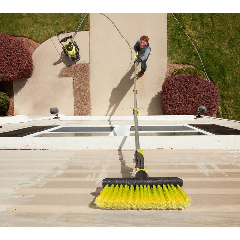 18 ft. Telescoping Extension Pole with Brush for Pressure Washers