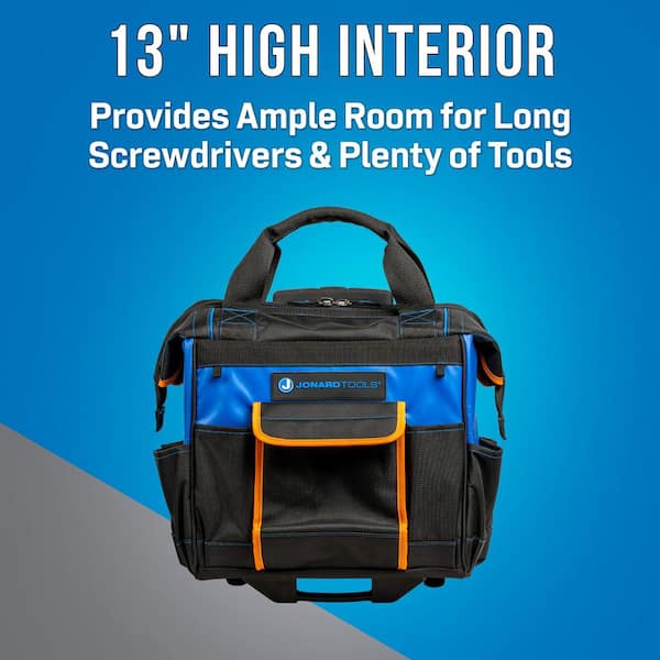 Kobalt Blue Polyester 16-in Zippered Rolling Tool Bag Kobalt Blue Polyester 16-in Zippered Rolling Tool Bag