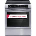 30 in. 5.3 cu. ft. 4-Element Slide-In Front Control Self-Cleaning Induction Range with Convection in Stainless Steel