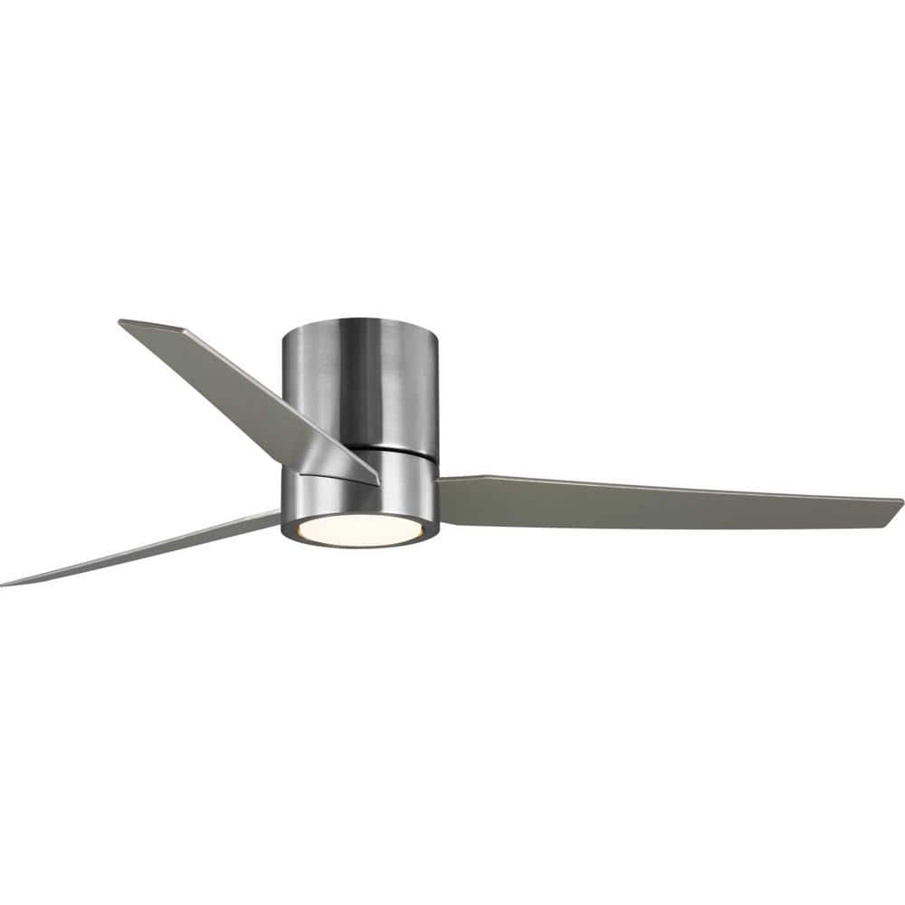 Braden 56" Brushed Nickel 3-Blade Ceiling Fan with LED Light