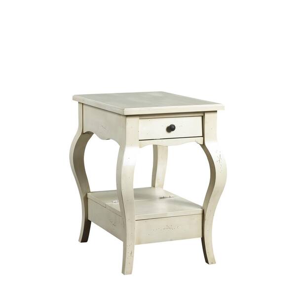 French Heritage D'orsay Parisian White Chairside Table