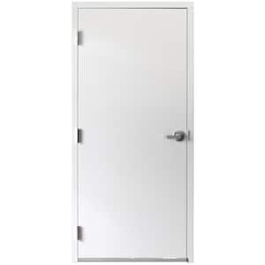 Premier 84 in. x 36 in. Universal/Reversible White Prefinished Steel Commercial Door Kit, Knock Down, 90-Min Fire Rating