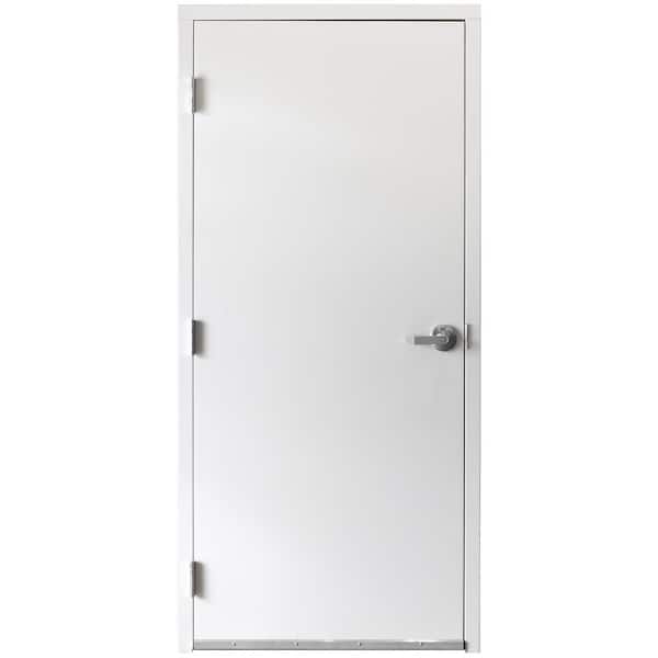 Armor Door Premier 84 in. x 36 in. Universal/Reversible White Prefinished Steel Commercial Door Kit, Knock Down, 90-Min Fire Rating