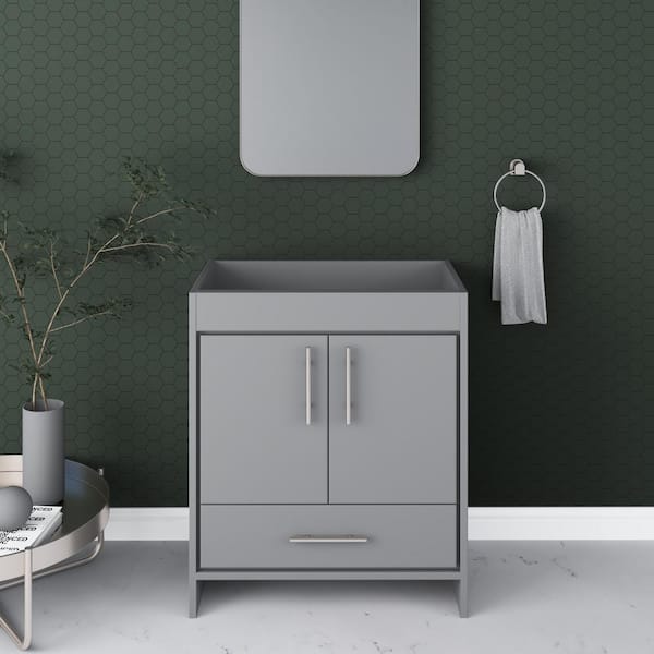 VOLPA USA AMERICAN CRAFTED VANITIES Pacific 30 in. W x 18 in. D Modern Bath Vanity Cabinet Only in Gray