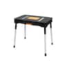 RIDGID 22 in. W x 34.6 in. D Portable Work Table with Plastic Top and Wood Router Plate 260224
