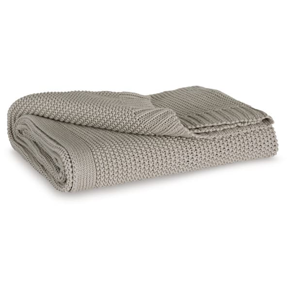 Gayelery Gray Solid Cotton Throw Blanket