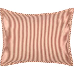 Sawyer Mill Red Farmhouse Ticking Stripe Cotton Standard Sham