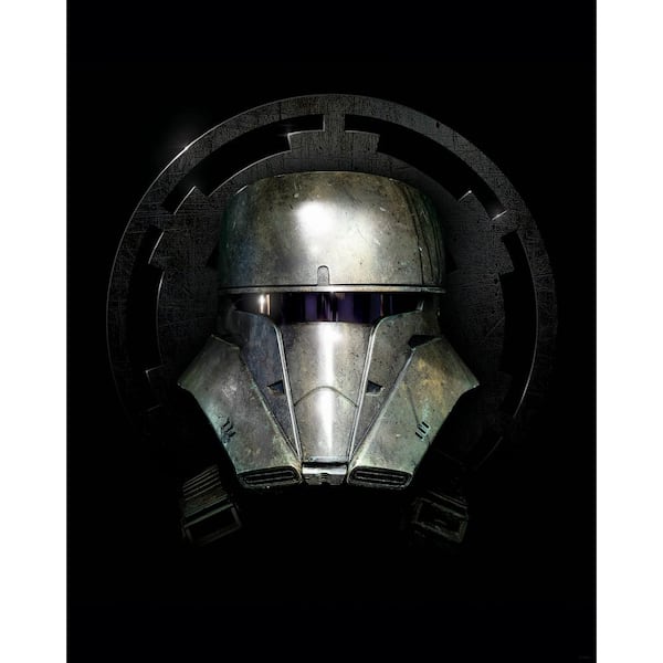 RoomMates Grey Star Wars Mandalorian Helmet Peel and Stick Wallpaper Wall Mural