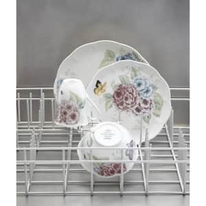Butterfly Meadow 12-Piece Traditional White Porcelain Dinnerware Set (Service for 4)
