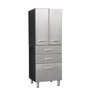 Metallic Series 71in. H x 24 in. W x 21 in. D 2-Piece Garage Storage Cabinet with 2-Doors and 3-Drawer