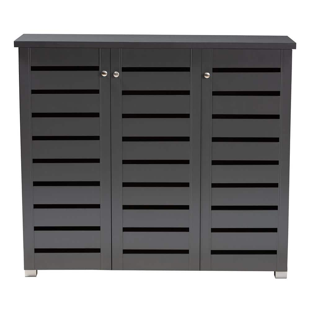 black shoe cabinet