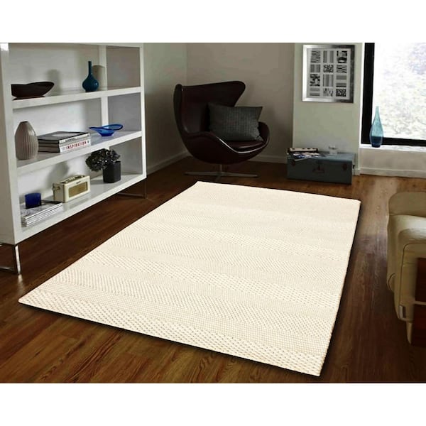Grove 8 ft. X 10 ft. Ivory Striped Indoor Area Rug