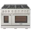 Kucht Professional 48 in. 6.7 cu. ft. Double Oven Propane Gas Range ...