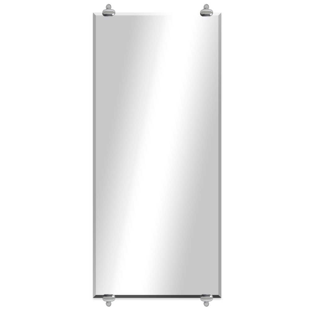Modern Rustic (25in. W x 65.5in. H) Frameless Rectangular Beveled Wall Mirr