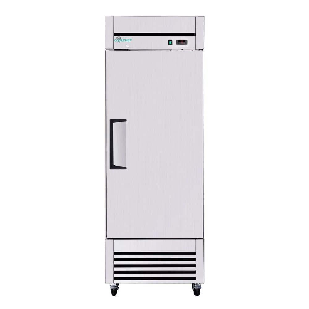 27 in. 19.2 cu. ft. Auto Defrost Commercial Reach-In Upright Freezer in Stainless Steel with 1-Solid Door