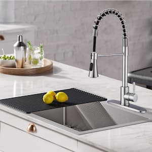 Melo Single-Handle Pull-Down Kitchen Faucet in Brushed Nickel