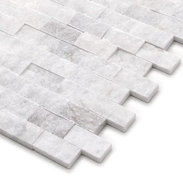 Carrara White 10.63 in. x 11.22 in. Natural Marble Peel and Stick Wall Tile (4.14 sq. ft./Case)