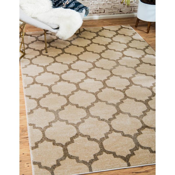 Trellis Philadelphia Beige/Light Brown 9' 0 x 12' 0 Area Rug