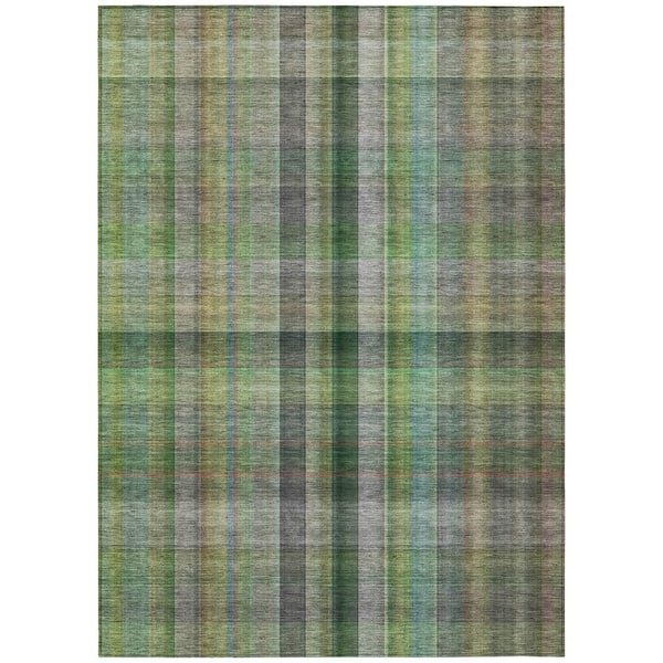 Addison Rugs Chantille ACN548 Green 5 ft. x 7 ft. 6 in. Machine Washable Indoor/Outdoor Geometric Area Rug