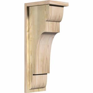 8 in. x 10 in. x 26 in. New Brighton Rough Sawn Douglas Fir Corbel with Backplate