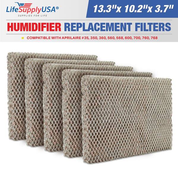 LifeSupplyUSA Replacement Evaporator Pad Filter with Wick to fit Skuttle A04-1725-052 Model 2000 White-Rodgers (5-Pack)