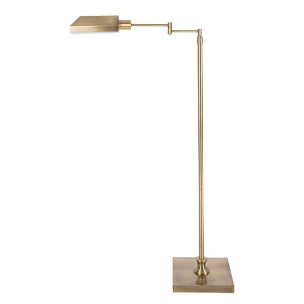 55 in. Brass Adjustable Standard Floor Lamp