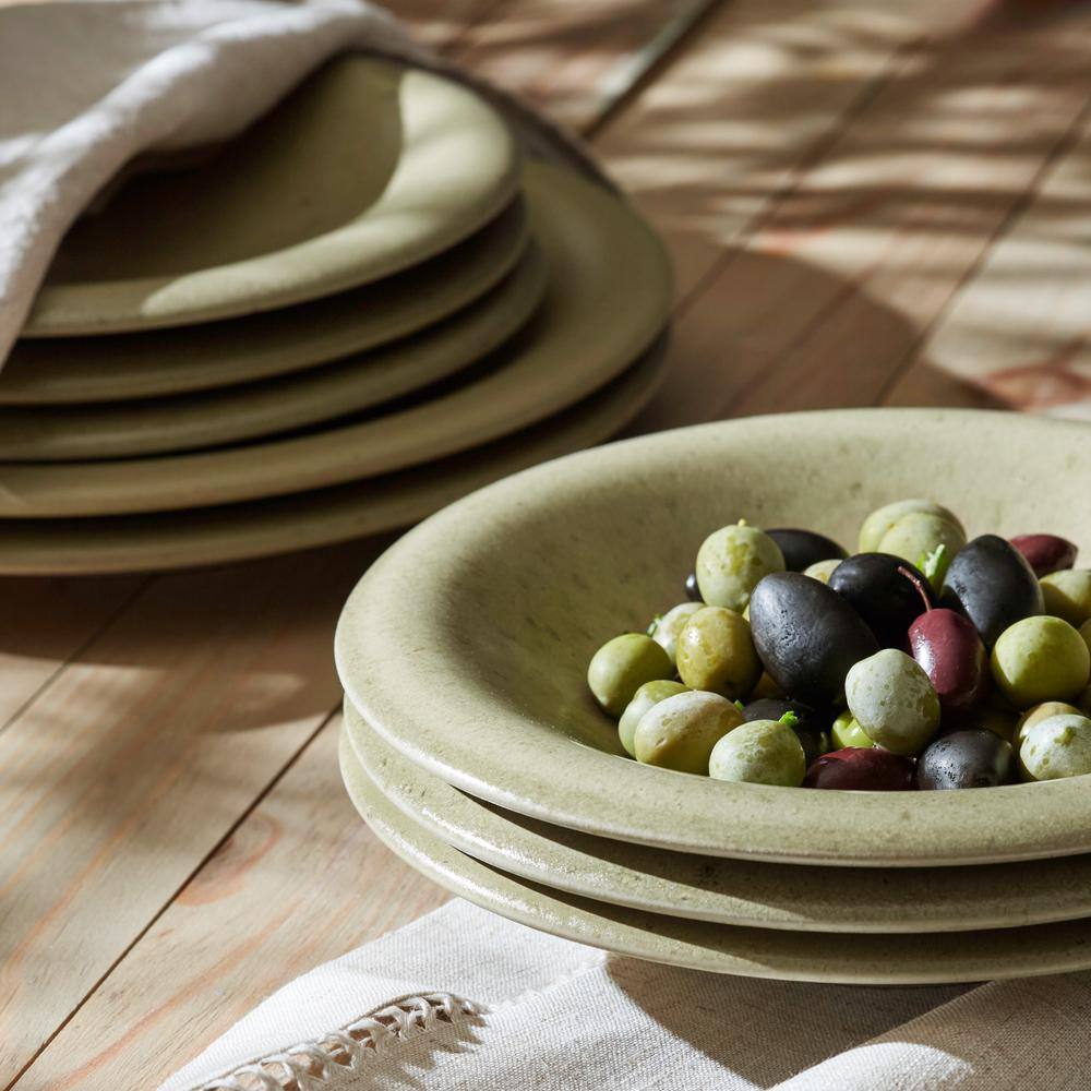 Aro 12-Piece Off-White Ceramic Dinnerware Set, Service for 4