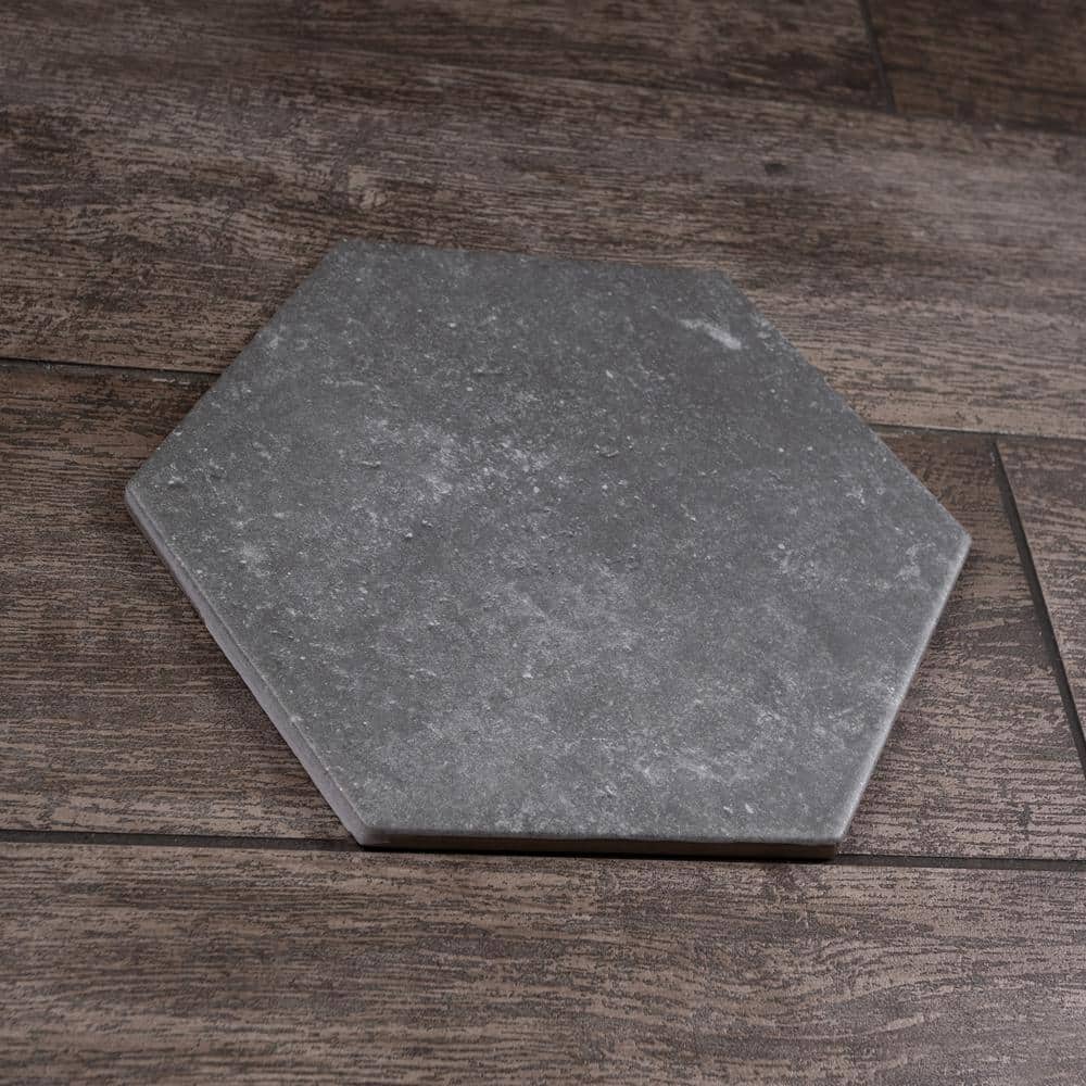 Dakota Hexagon Matte Gray Porcelain Wall and Floor Tile