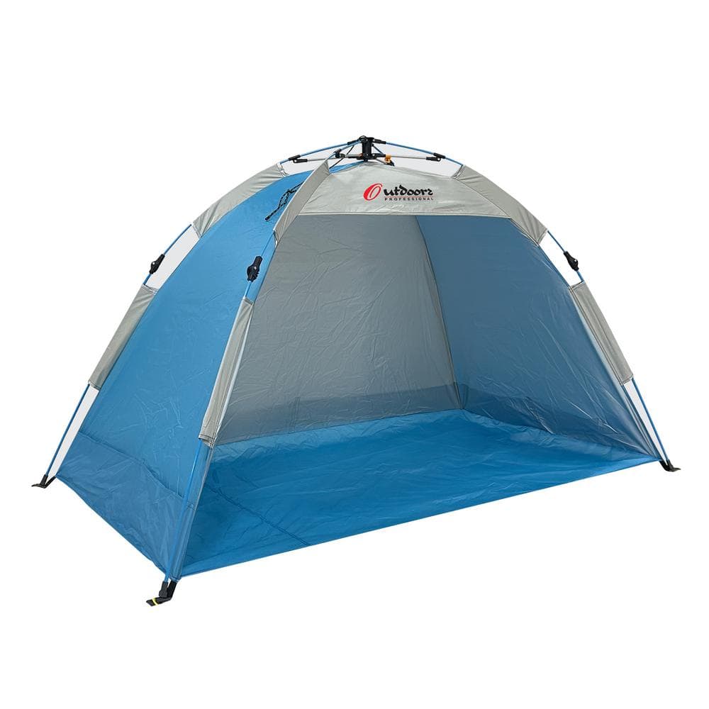 Blue Polyester Automatic Pop-Up Beach Sun Shelter