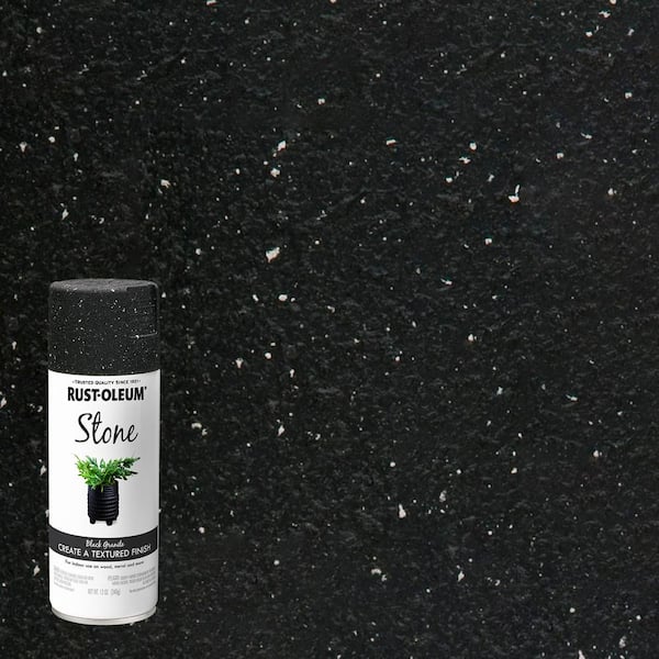Rust-Oleum 12 oz. Stone Creations Black Granite Textured Finish Spray Paint (6-Pack)
