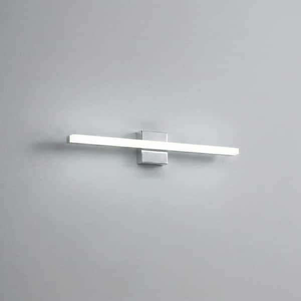 23.6 in. 1-Light 24-Watt 6500K Cool White Chrome Integrated LED Vanity Light Bar for Bathroom