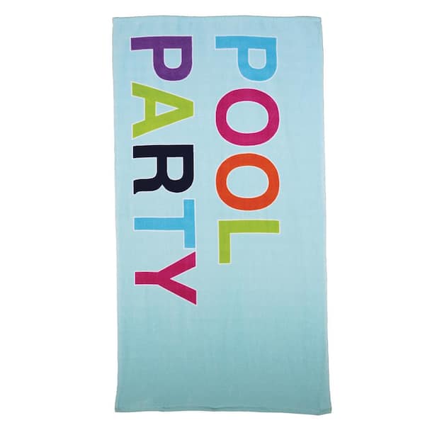 Oh Hello Pool Pool/Multicolored Geometric Cotton Single Beach Towel