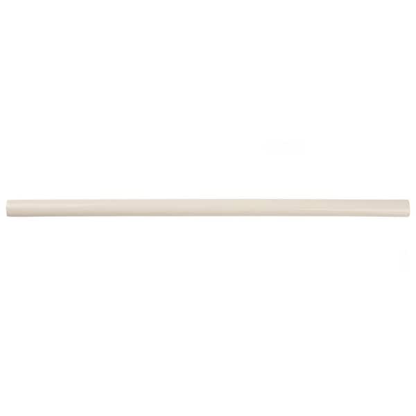 Twist Soft Cream 1/2 in. x 11-3/4 in. Glossy Ceramic Wall Tile Trim