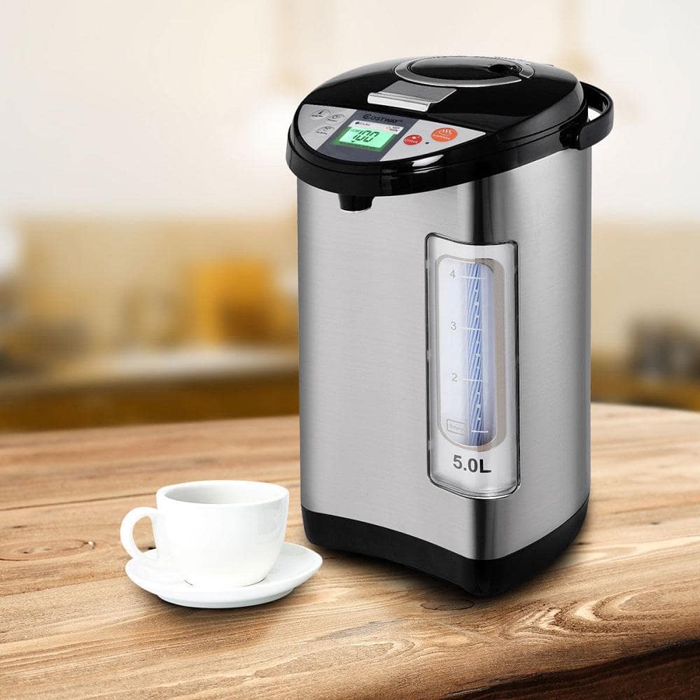5-Liter Silver Stainless Steel Electric Hot Water Dispenser