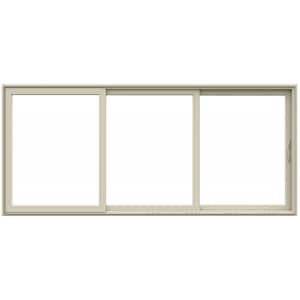 V4500 Multi-Slide 177 in. x 80 in. Right-Hand Low-E Desert Sand Vinyl 3-Panel Prehung Patio Door
