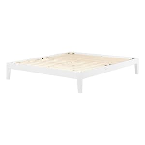 Vito Pure White King Size Platform Bed 78.5 in. W