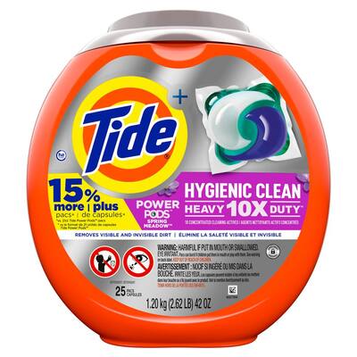 Tide Power Hygienic Clean Heavy-Duty Original Scent Laundry Detergent ...