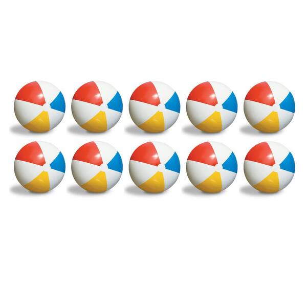 Swimline Inflatable 36 in. Classic Rainbow Beach Ball For Pool or Lake (10-Pack), Number of People: 1