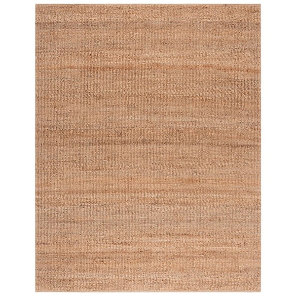 Natural Fiber 8 ft. x 10 ft. Natural Solid Woven Modern Area Rug