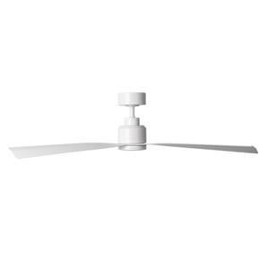 Clean 52 in. Indoor/Outdoor Matte White 3-Blade Smart Compatible Ceiling Fan with LED Light Kit and Remote Control