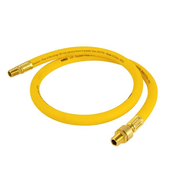 Lead-in Air Compressor Hose ~ 3/8 in. x 3 ft, 300 PSI Hybrid
