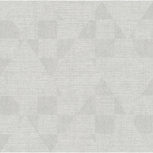 Wegener Silver Geometric Wallpaper