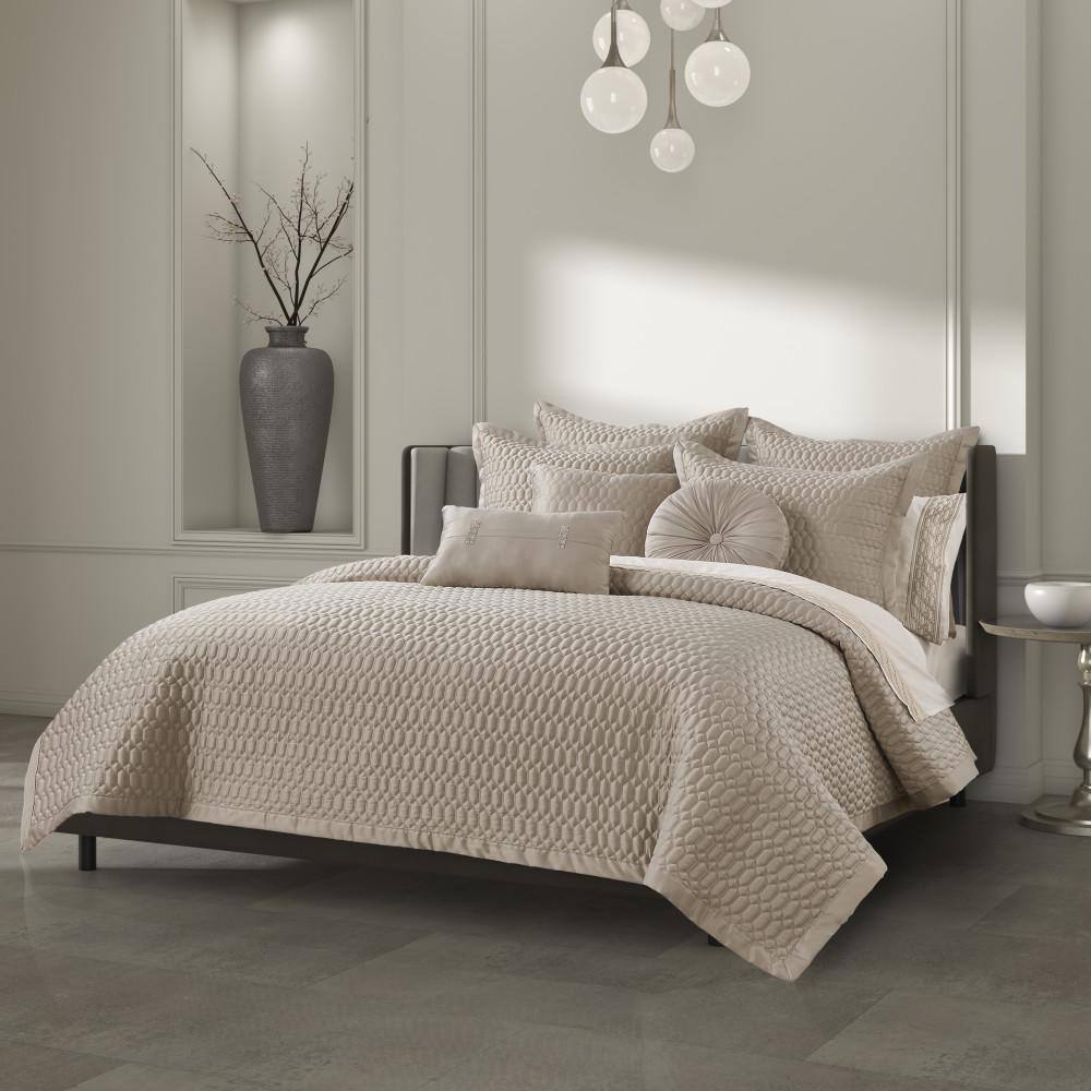 Pebble Quilted Euro Sham with Geometric Pattern