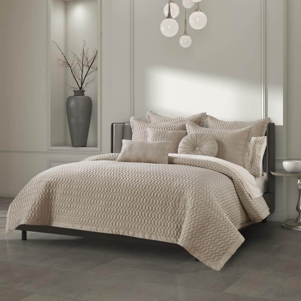 Pebble Satin Quilted Boudoir Decorative Throw Pillow