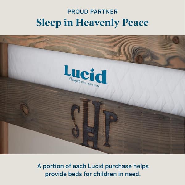 LUCID Comfort Collection 10 Surecool Luxury Gel Memory Foam Mattress, Queen, Firm