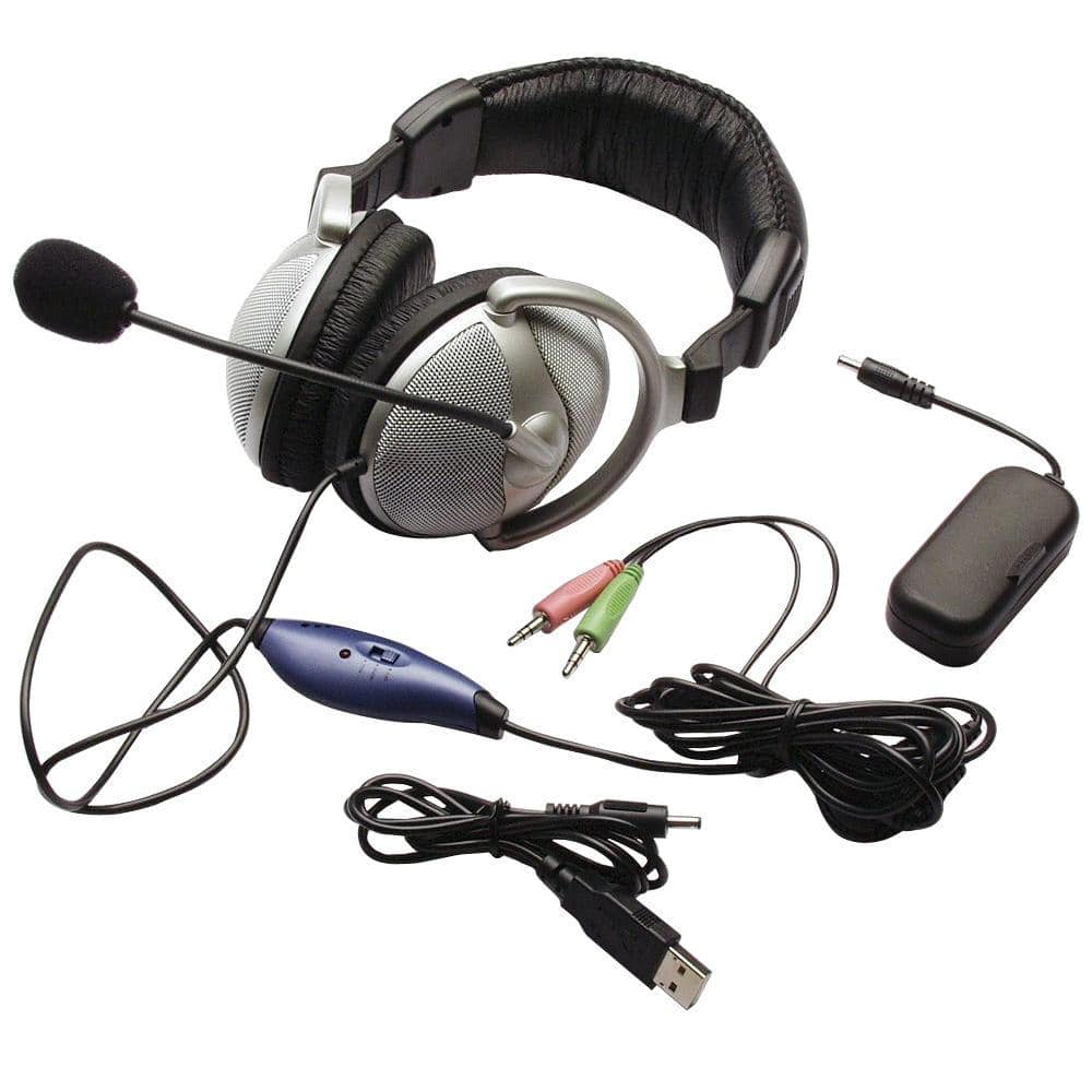 ProHT 3.5 mm Bass Vibration Headphones, Black 87076 - The Home Depot